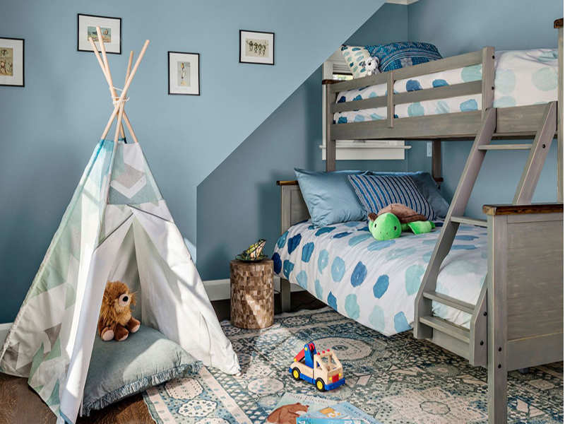 اتاق خواب کودک با رنگ آبی